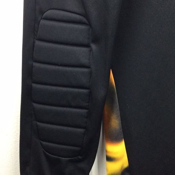 Adidas Climacool Soccer Goalie Jersey, Black w/Flames, Padded Elbow, size Small - Picture 5 of 10